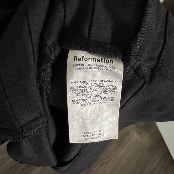 Reformation Black Scoop Neck Puff Sleeve Tiered Maxi Dress 6 Organic Cotton - Picture 7 of 7